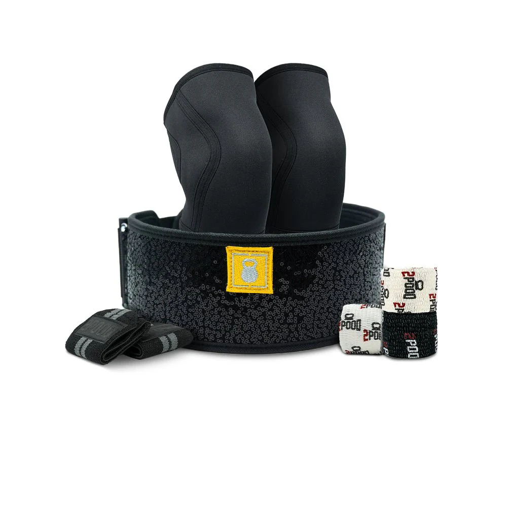 4" Black Magic (sparkle) Belt Lifting Bundle